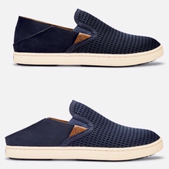 OluKai Shoes - OluKai Pehuea Black Slip On Mesh Sneakers